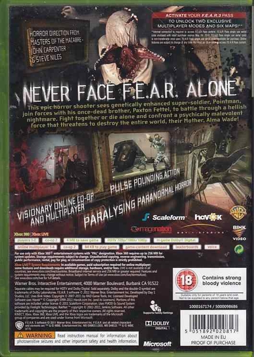 F3ar - XBOX 360 (B Grade) (Genbrug)